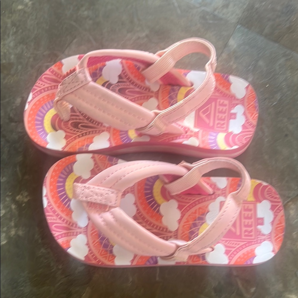 Reef Kids Colorful Pink Sandals